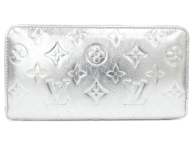 Louis Vuitton Monogram Coussin Zippy Geldbörse Silber