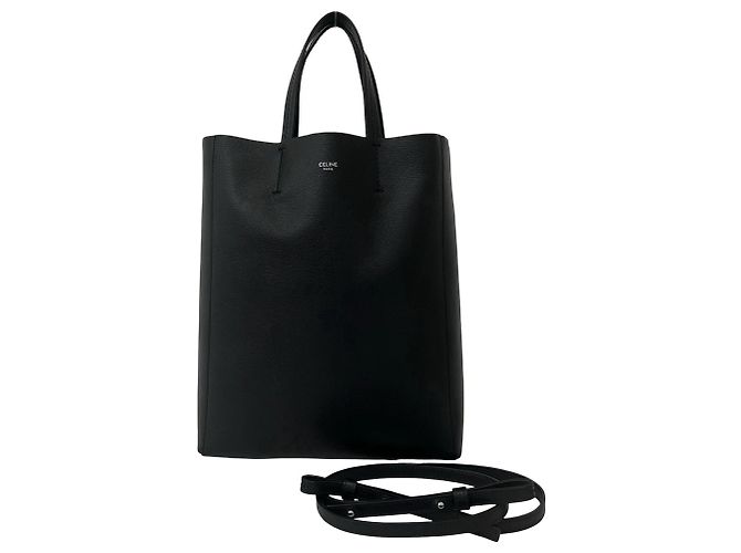 Céline Borsa in pelle Vertical Cabas Small Logo Celine Nero
