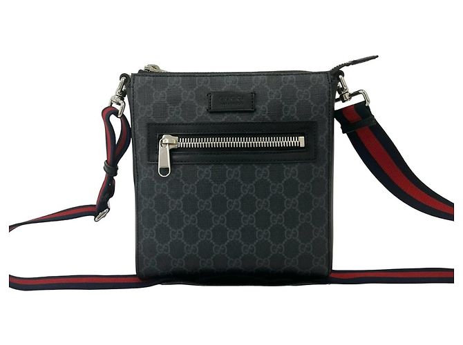 Borsa a Tracolla Piccola Gucci Nero Rosso Blu navy