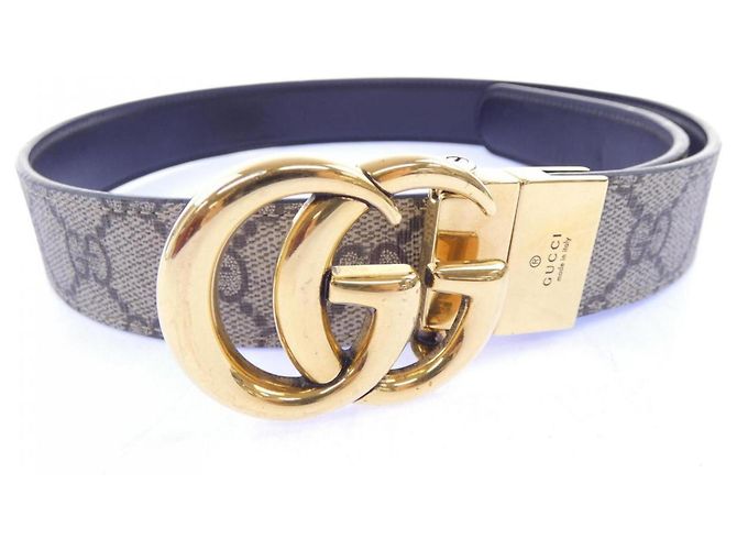 Cinturón Gucci GG Emblem 659417 92TIC Negro Beige