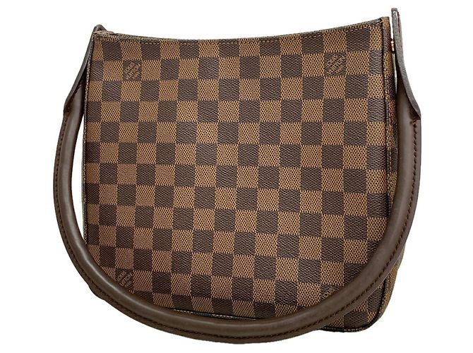 Bolsa de Ombro Louis Vuitton Damier Looping MM Damier ebene