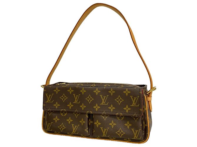 Bolsa de Ombro Louis Vuitton Monogram Vivacite MM Marrom
