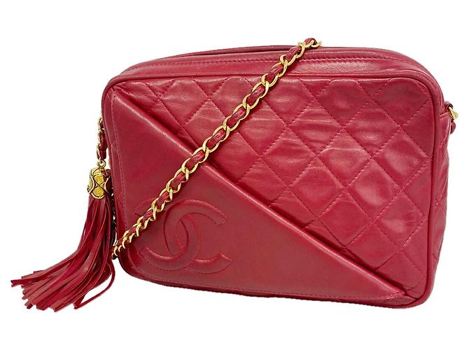 Borsa a tracolla Chanel Matelassé Rosso