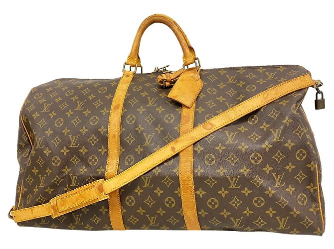 Louis Vuitton Boston Monogram Keepall Bandoulière 60 Marrone