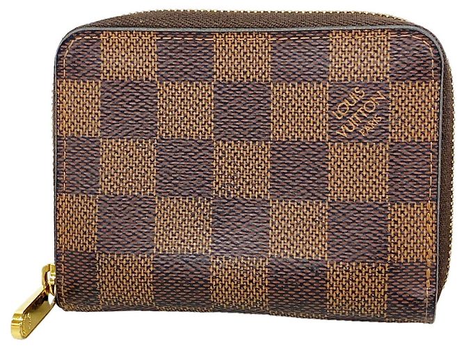 Portamonete Louis Vuitton Damier Zippy Rosa Damier ebene