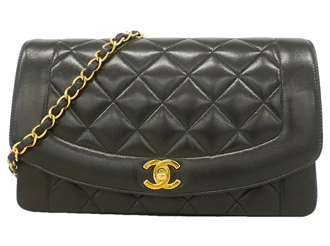 Borsa a tracolla Chanel Diana Chain Nero