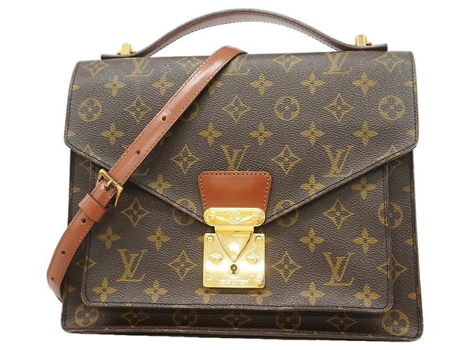Bolsa Louis Vuitton Monogram Monceau 28 Marrom