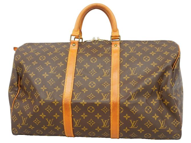 Louis Vuitton Boston Monogram Keepall 50 Marrom