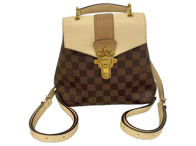 Louis Vuitton Damier Clapton Backpack N42259 Cream Damier ebene