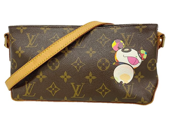 Bolso de hombro Louis Vuitton Monogram Panda Castaño