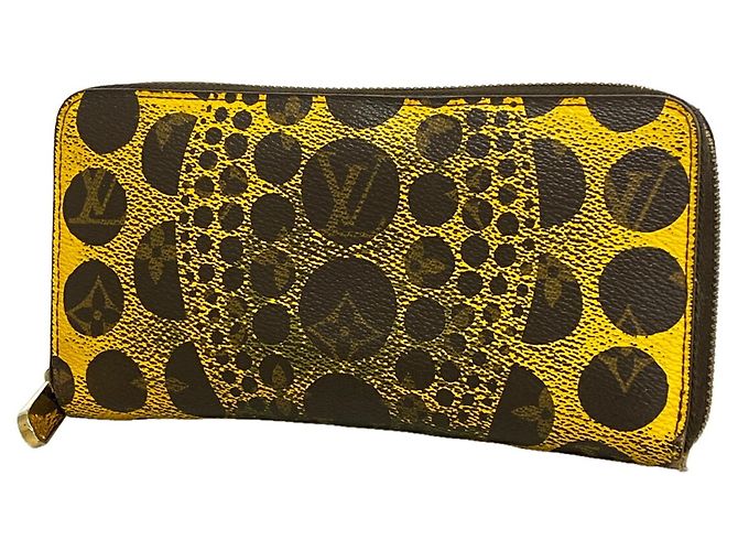 Zippy Cartera larga Louis Vuitton Monogram Pumpkin Dot Amarillo