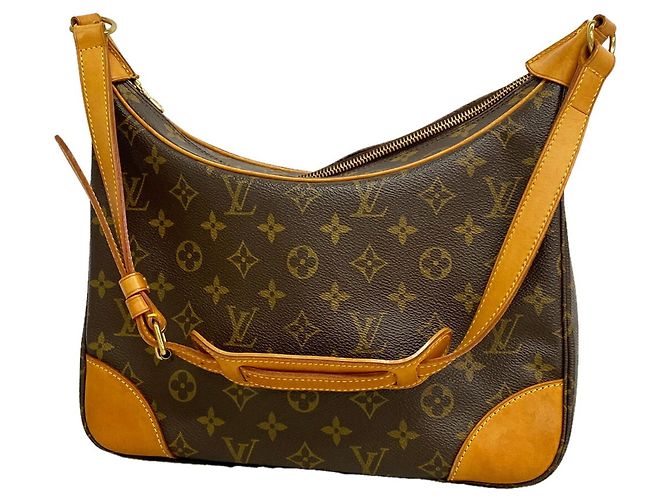 Bolsa de Ombro Louis Vuitton Monogram Boulogne 30 Marrom