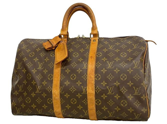 Louis Vuitton Boston Monogram Keepall 45 Marrone