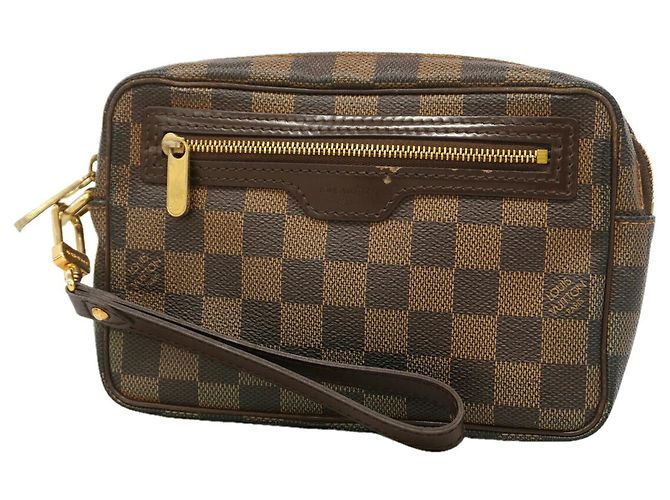Borsa a pochette Louis Vuitton Damier Pochette Bi-Macao Damier ebene