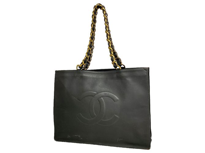Chanel Tote Bag aus schwarzem Lammleder