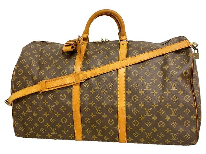 Louis Vuitton Boston Monogram Keepall Bandoulière 60 Marrone