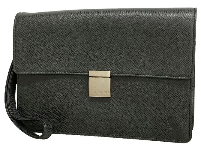 Pochette Louis Vuitton Taiga Selenga Gris