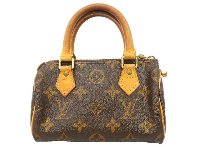 Bolso de mano Louis Vuitton Monogram Mini Speedy Castaño