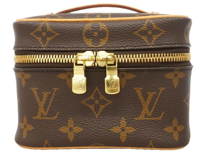 Bolso de maquillaje Louis Vuitton Monogram Nice Nano Castaño
