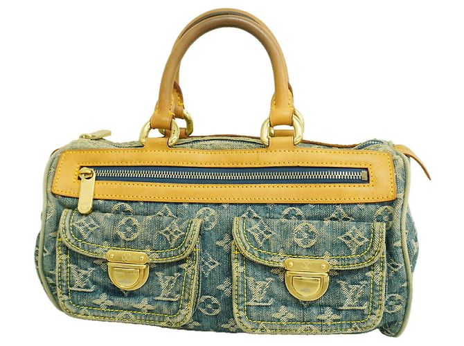 Borsa Louis Vuitton Monogram Denim Neo Speedy Blu