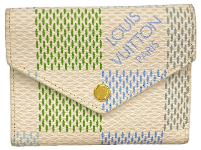 Portafoglio Louis Vuitton Damier Elicious Tri-Fold Verde