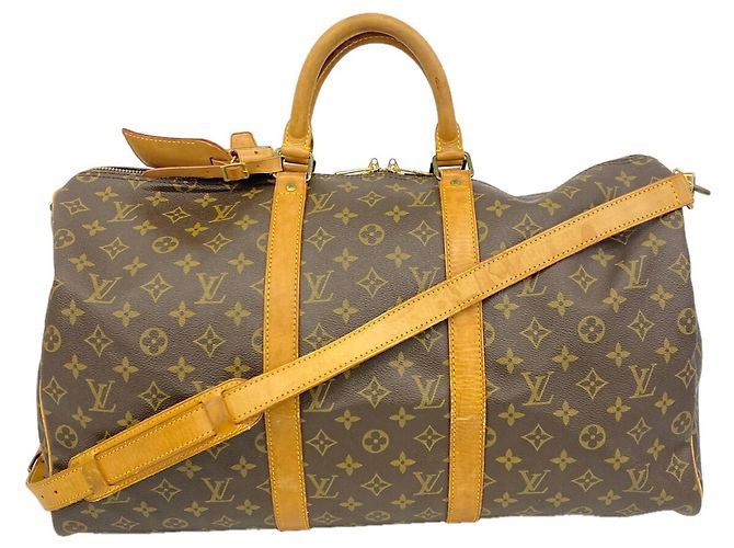 Louis Vuitton Boston Monogram Keepall Bandoulière 50 Marron