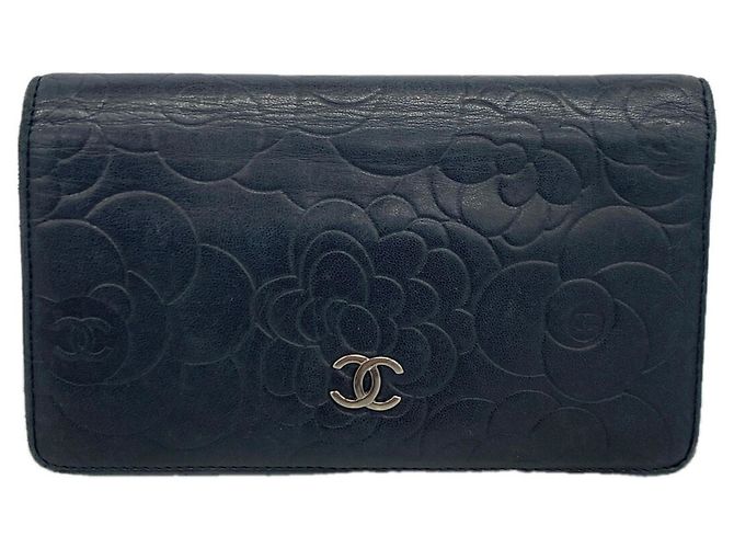 Chanel Black Lambskin Long Wallet