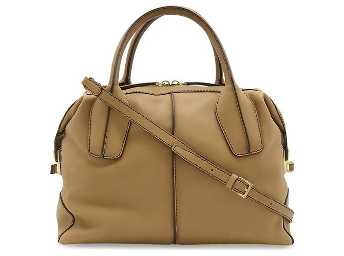 Bolsa de mão Tod's D-styling D-bag Mini Boston Marrom Bege