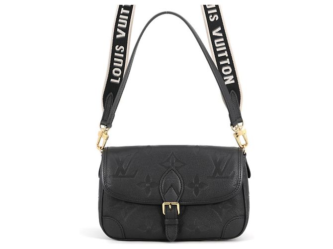 Bolsa de Ombro Louis Vuitton Monogram Empreinte Preto Roxo