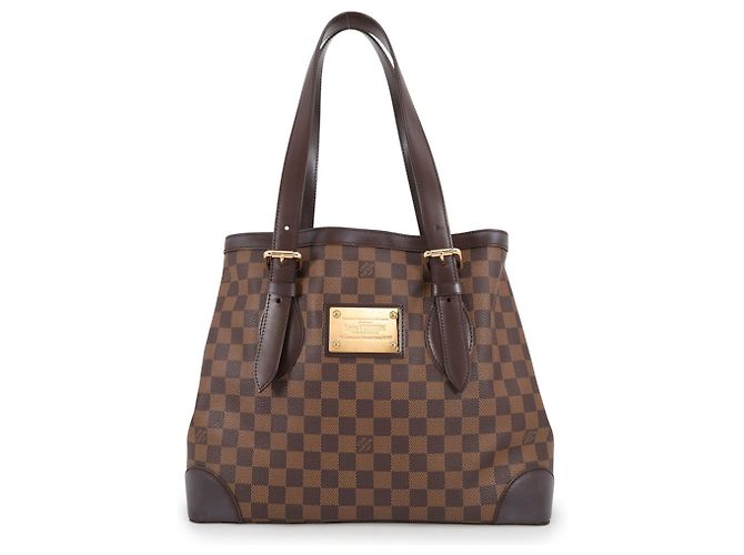 Borsa a tracolla Louis Vuitton Damier Ebene Hampstead MM Rosso