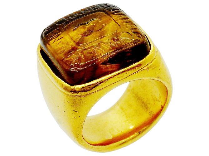 Chanel Ring plattiert Gold Golden