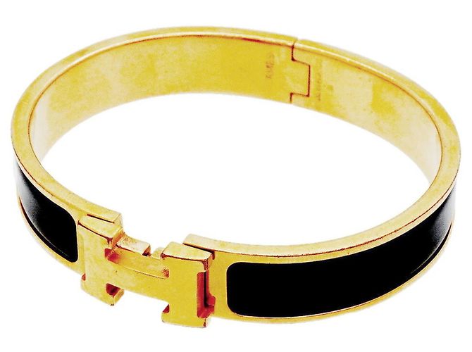 Hermès Bracciale Hermes Clic Clac PM Nero D'oro