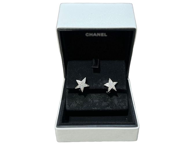 Orecchini Chanel Star con diamanti Argento