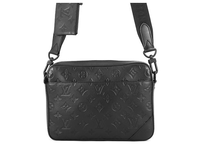Borsa a tracolla Louis Vuitton Monogram Shadow Duo Nero