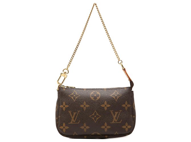 Louis Vuitton Brown Monogram Mini Pochette Accessoires Marrone