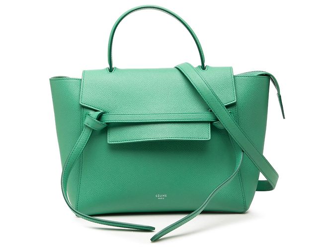 Belt Bag Céline Sac ceinture Celine en cuir de veau grainé micro vert
