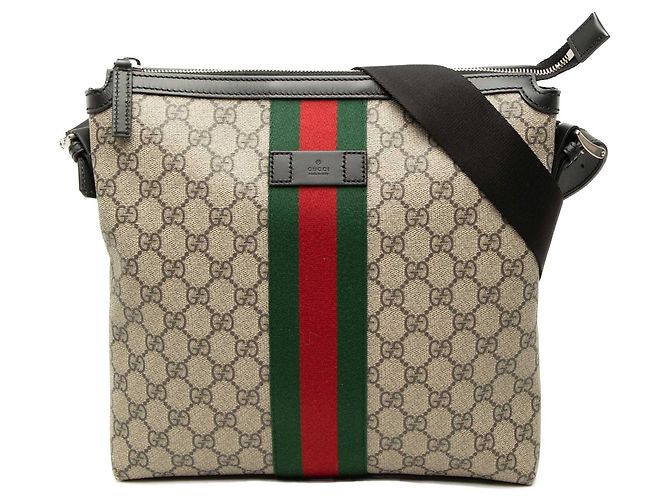 Borsa a tracolla Gucci Beige GG Supreme Web