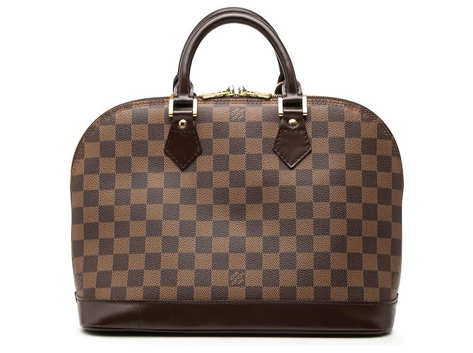 Louis Vuitton Brown Damier Ebene Alma PM Castaño