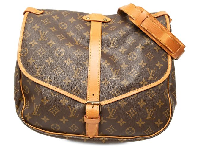 Louis Vuitton Brown Monogram Saumur 35 Marron