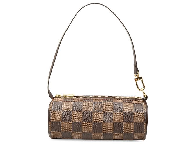 Louis Vuitton Brown Damier Ebene Papillon Pochette Marrone