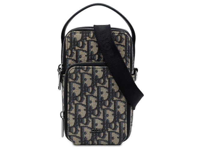 Bolsa Rider em tela Micro Oblique azul Dior Azul marinho