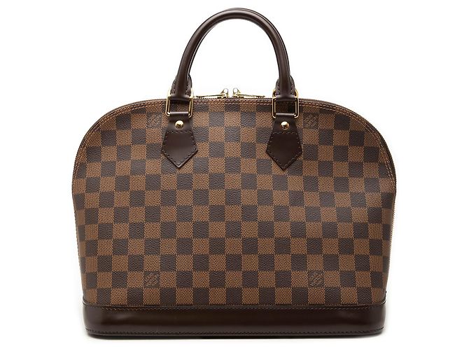 Louis Vuitton Brown Damier Ebene Alma PM Marron