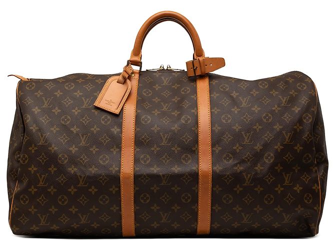 Louis Vuitton Brown Monogram Keepall 60 Marron