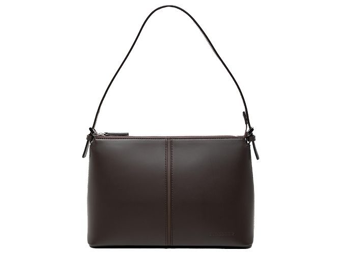 Bolsa de ombro Burberry em couro marrom Castanho escuro