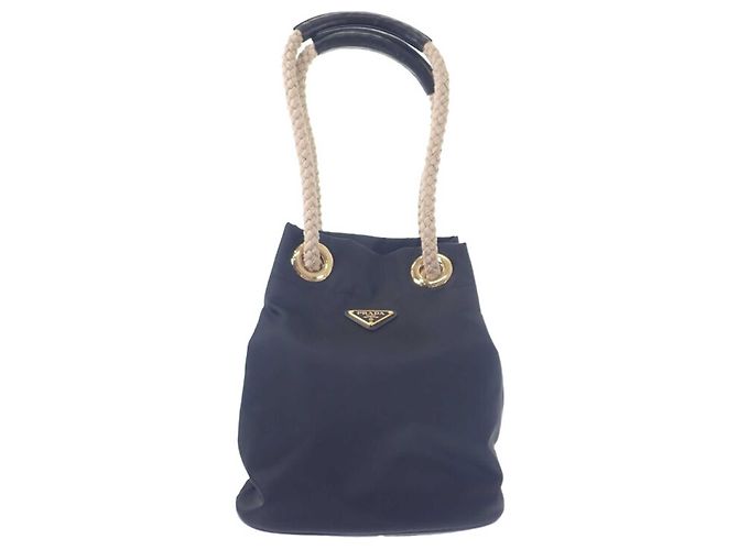 Prada Borsa a Secchiello Mariner Small in Re-Nylon Blu Blu navy