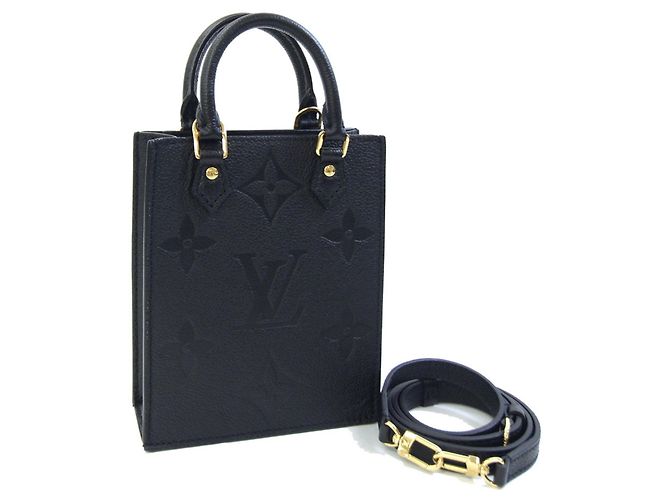 Bolsa Louis Vuitton Monogram Empreinte Petite Sac Plat Preto Monograma