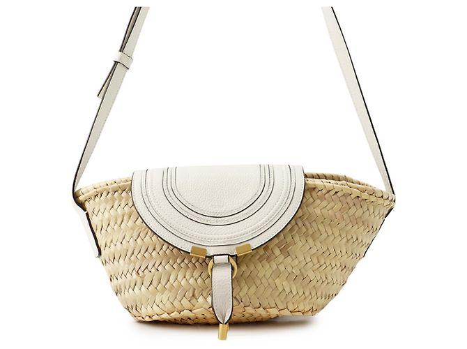 Borsa a secchiello Chloé Marcie Small Bianco