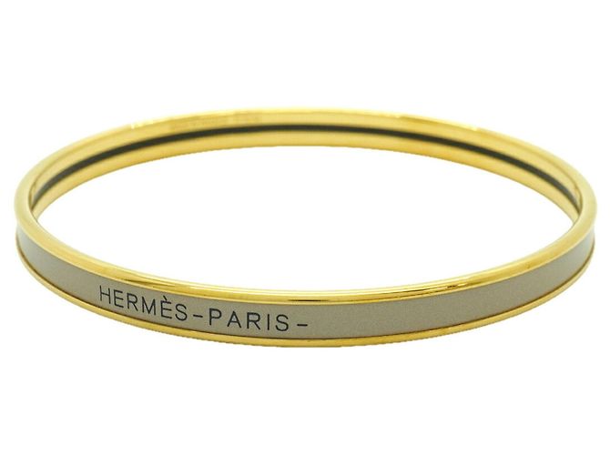 Hermès Hermes Gold Plated Beige Bangle Golden
