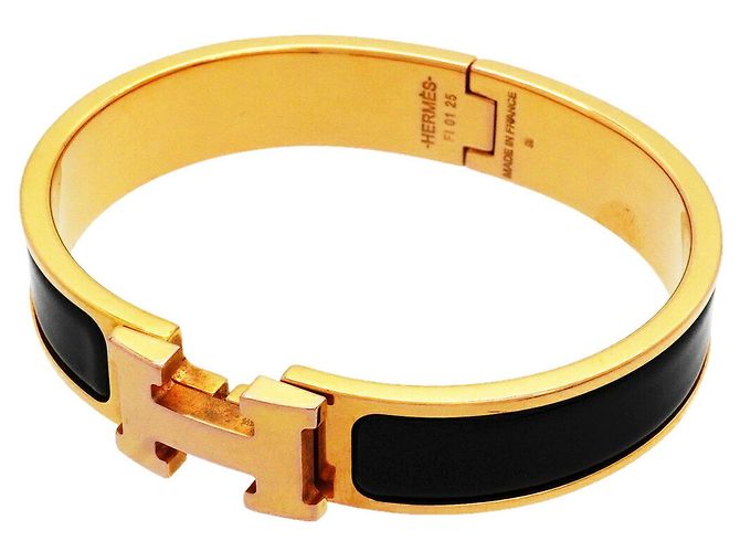 Hermès Bracciale Hermes Clic Clac PM Nero D'oro