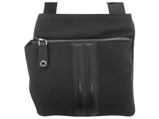Borsa a tracolla Tod's in nylon e pelle nera Nero